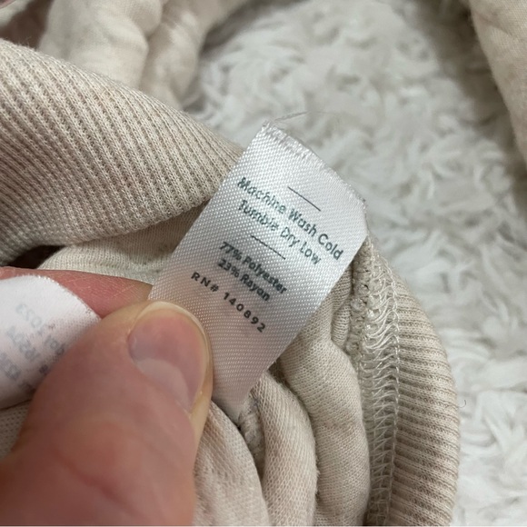 Marine Layer | Cream Corbet Quilted Puff Sleeve Crewneck Sweater Women’s Size XS - Picture 7 of 11